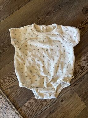 Cream Floral Baby Romper